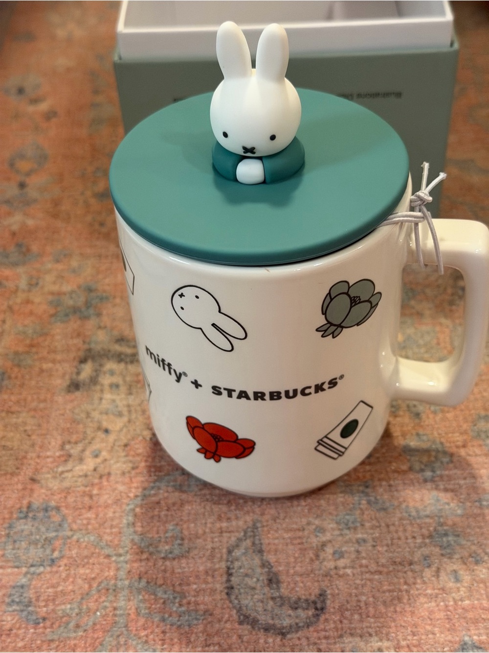 Brand New Miffy X Starbucks Ceramic Mug Featuring A 3D Rabbit Figure on The Lid - Picture 8 of 11